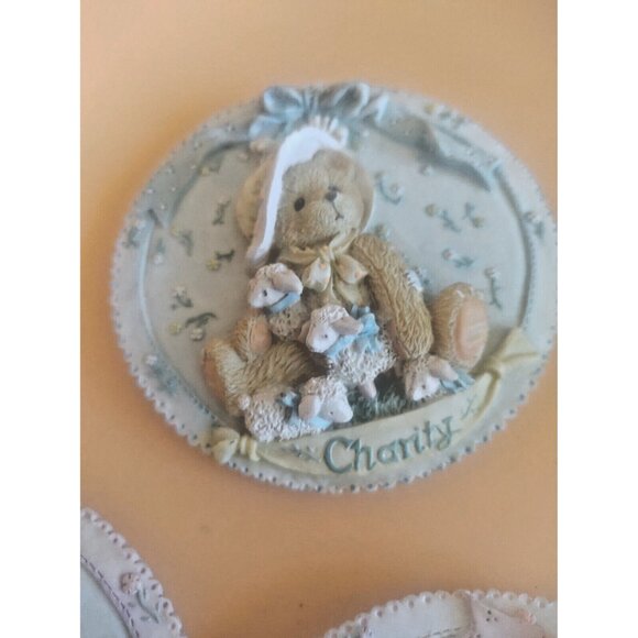 Cherished Teddies Figurines Wall Plaques by Priscilla Hillman Set of 3 1994 - Picture 5 of 16